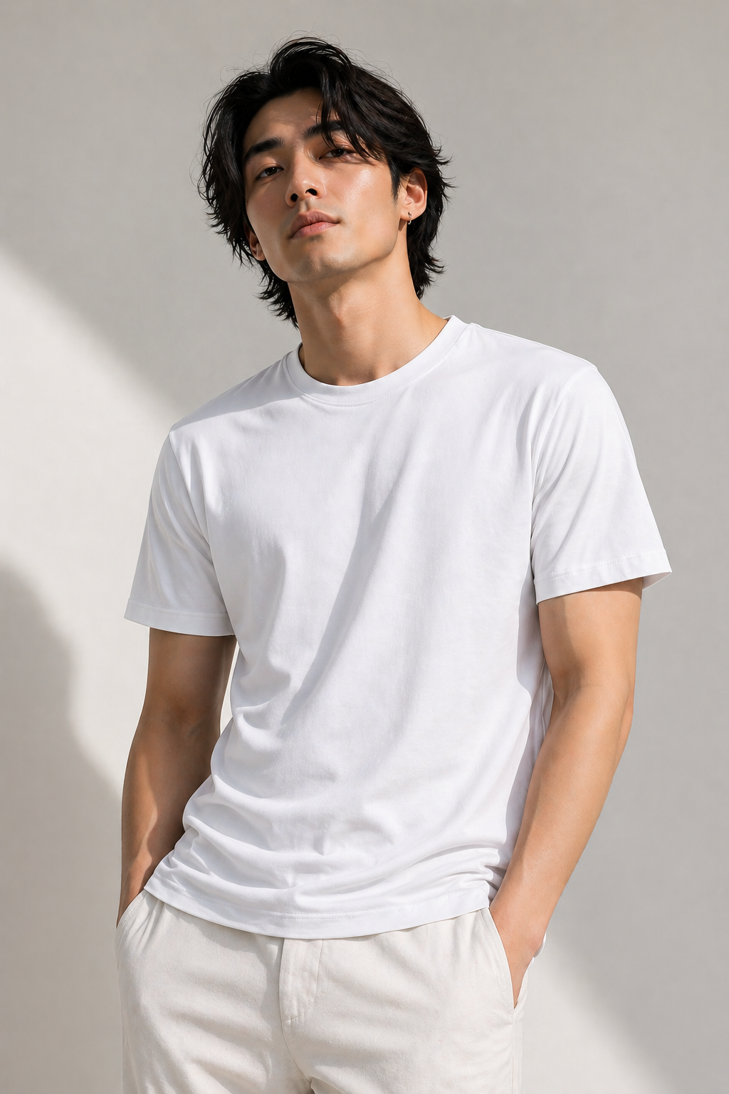 Minimal White Tee – 180 GSM Premium Cotton